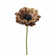 Fleur Artificielle Marron Avec Pétales Ondulés, fleur artificielle marron sophistiquée