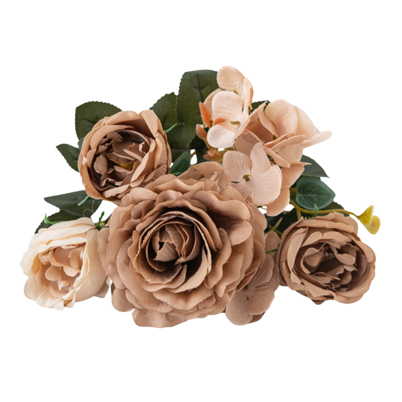 Fleur Artificielle Marron Style Doux Et Raffiné, fleur artificielle marron décorative