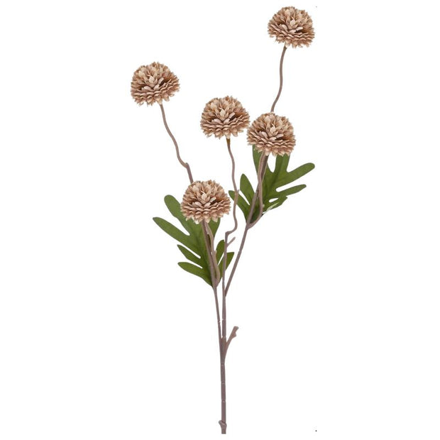 Fleur Artificielle Marron Style Pompon, fleur artificielle style pompon