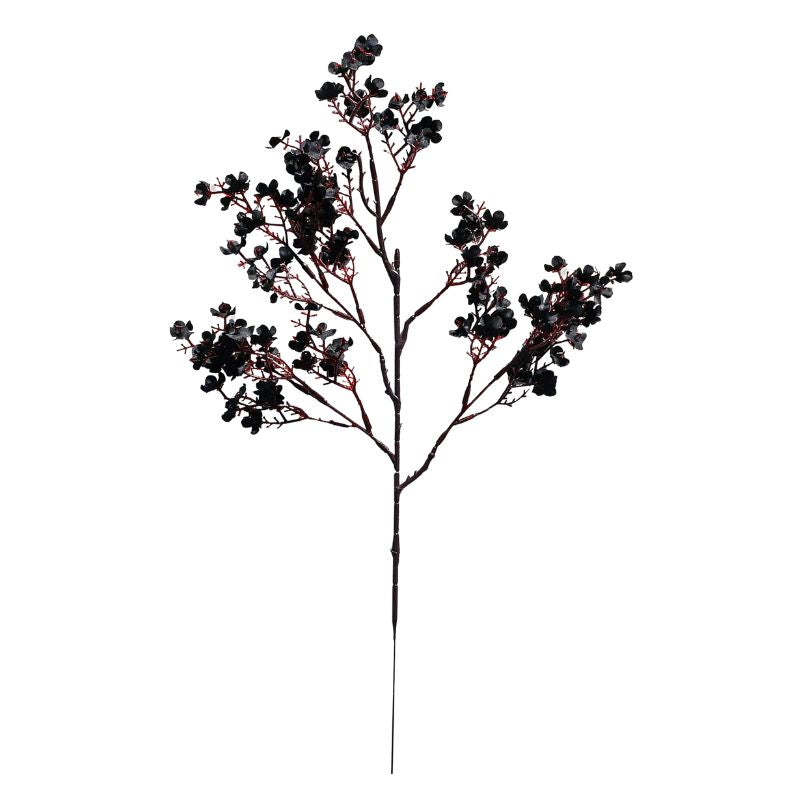 Fleur Artificielle Noir Avec Branchage Dense, fleur artificielle noir élégant