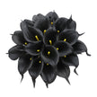 Fleur Artificielle Noir Avec Lys Calla En Bouquet Sculptural, Fleur Artificielle Noir