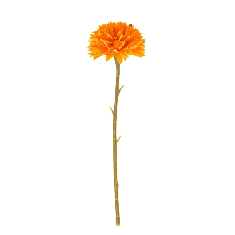 Fleur Artificielle Orange Avec Pompons, Fleur Artificielle Orange 