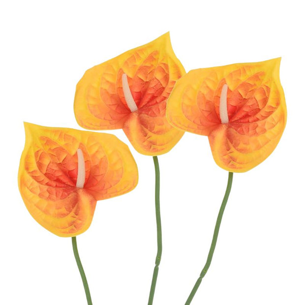 Fleur Artificielle Orange En Calla Élancé, fleur artificielle orange raffinée