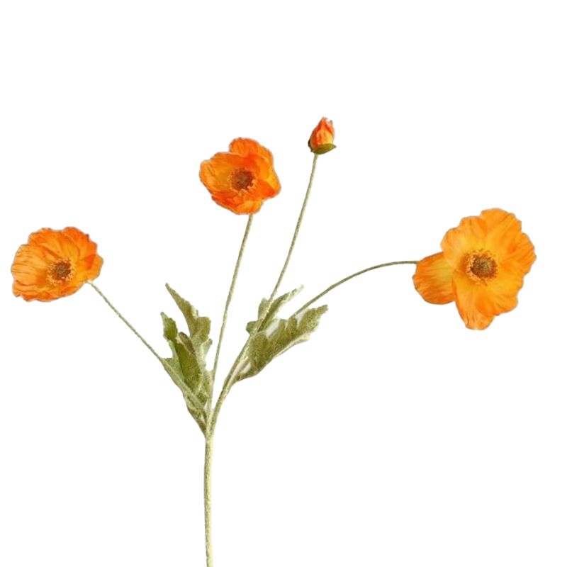 Fleur Artificielle Orange En Compositi, Fleur Artificielle Orange 