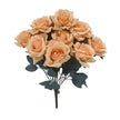 Fleur Artificielle Orange En Roses Ouvertes Avec Feuillage Mat, fleur artificielle orange décorative