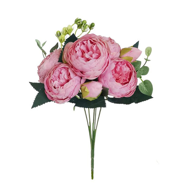 Fleur Artificielle Rose En Bouquet Raffiné, fleur artificielle rose élégante