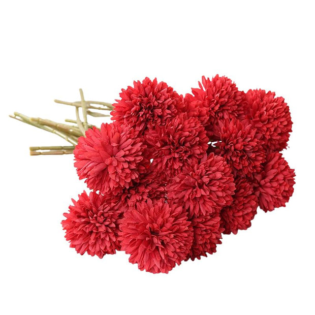 Fleur Artificielle Rouge Avec Pompon, fleur artificielle rouge audacieuse