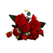 Fleur Artificielle Rouge En Bouquet Décoratif Raffiné, fleur artificielle rouge décorative