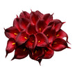 Fleur Artificielle Rouge En Bouquet De Callas, fleur artificielle rouge intense