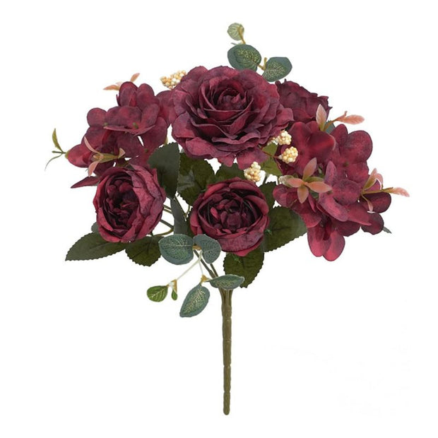 Fleur Artificielle Rouge En Bouquet Raffiné, fleur artificielle rouge élégante