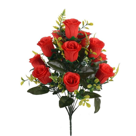 Fleur Artificielle Rouge En Décoration Avec Roses Réalistes, fleur artificielle rouge décorative