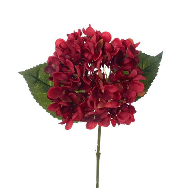 Fleur Artificielle Rouge Hortensia, fleur artificielle rouge décorative