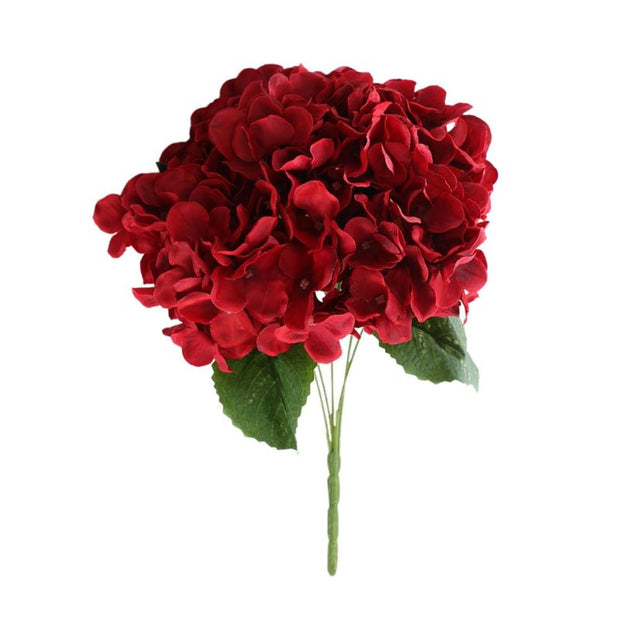 Fleur Artificielle Rouge Style Hortensia, fleur artificielle rouge décorative