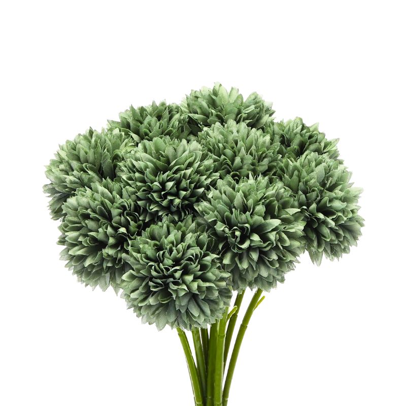 Fleur Artificielle Vert Pompon Décoratif, fleur artificielle vert décorative
