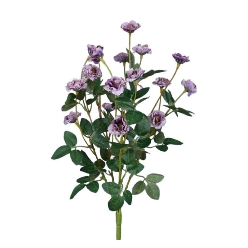 Fleur Artificielle Violet Avec Pétales Et Feuillage Réaliste, Fleur Artificielle Violet