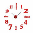 Grande Horloge Murale Autocollante 3D