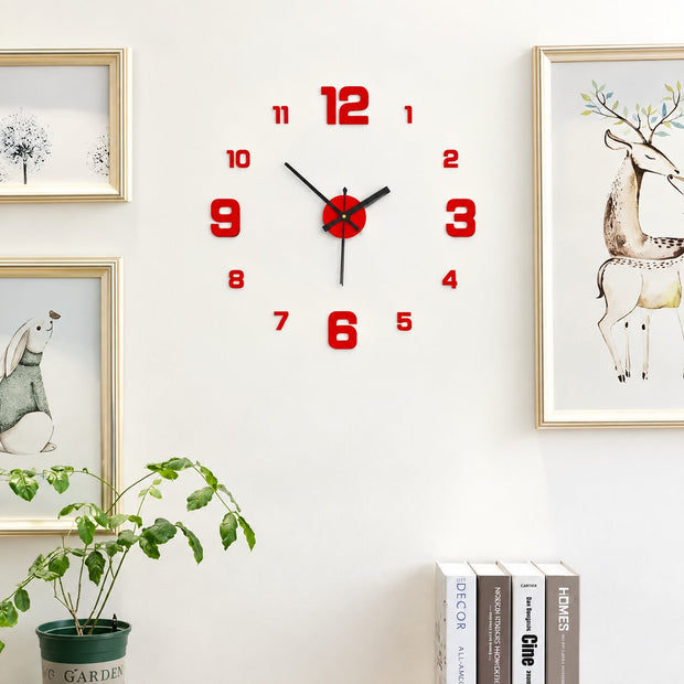 Grande Horloge Murale Autocollante Design