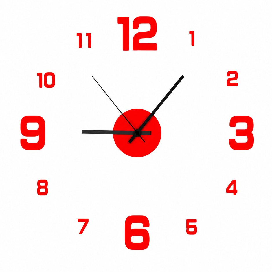 Grande Horloge Murale Autocollante Design