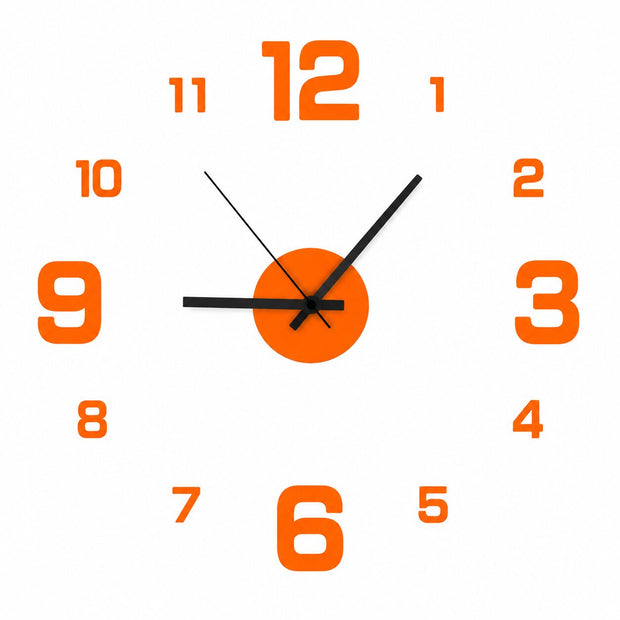 Grande Horloge Murale Autocollante Design