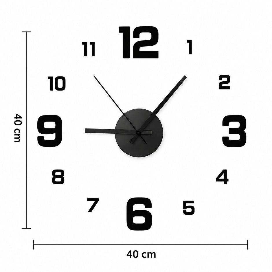 Grande Horloge Murale Autocollante Design