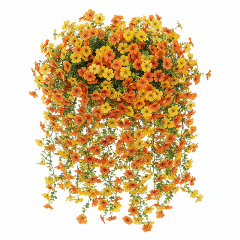 Guirlande De Fleurs Artificielles En Décoration Avec Effet Cascade, Guirlande De Fleurs Artificielles décorative