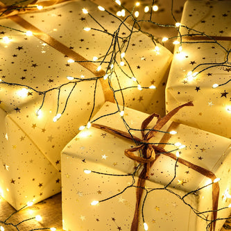 Guirlande De Noël Avec Minuterie Et Intensité Réglable, lumières LED chaudes