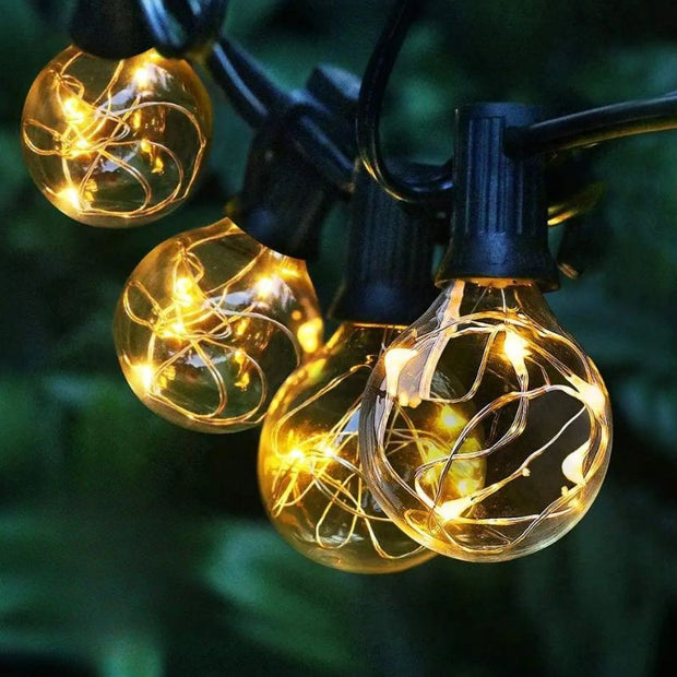 Guirlandes Guinguette Extérieur Solaire LED, Guirlande Lumineuse 