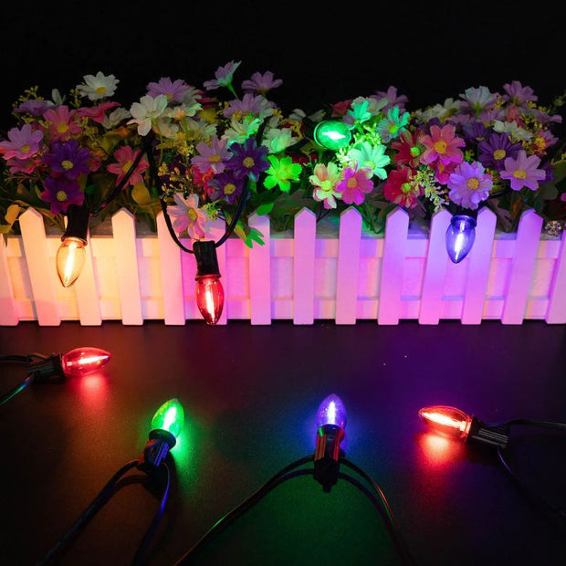 Guirlandes Guinguette Multicolores Festives LED, Guirlandes Lumineuses 