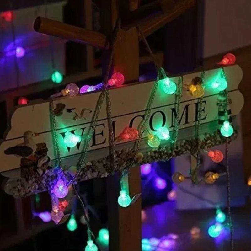 Guirlandes Guinguette Solaire en Cristal, Guirlande Lumineuse 