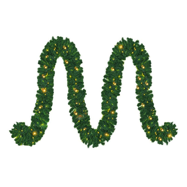 Guirlandes Pour Arbres De Noël Lumineuses Avec Feuillage Vert Réaliste