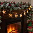 Guirlandes de Noël LED Bonhomme de Neige, Guirlandes Lumineuses 