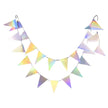 Guirlandes pour Anniversaire Triangle Métallique à Reflets Arc-en-Ciel