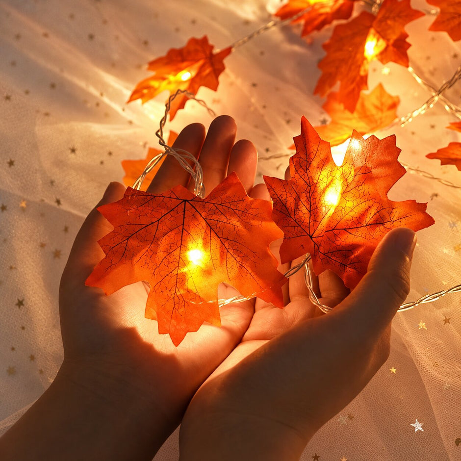 Guirlandes d’Intérieur Feuilles d’Érable LED Automne