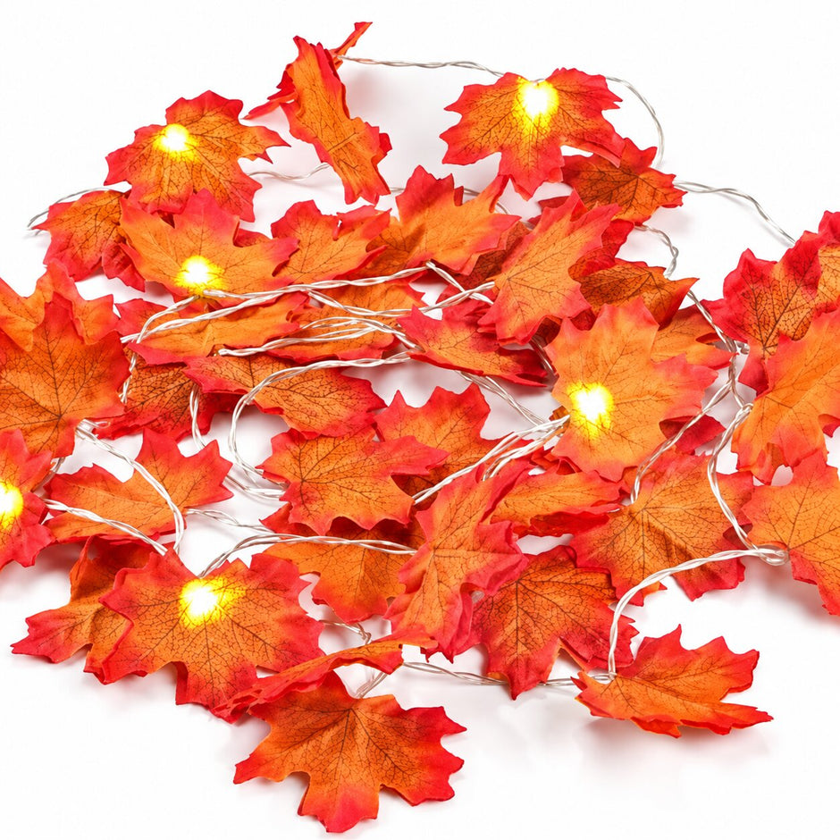 Guirlandes d’Intérieur Feuilles d’Érable LED Automne