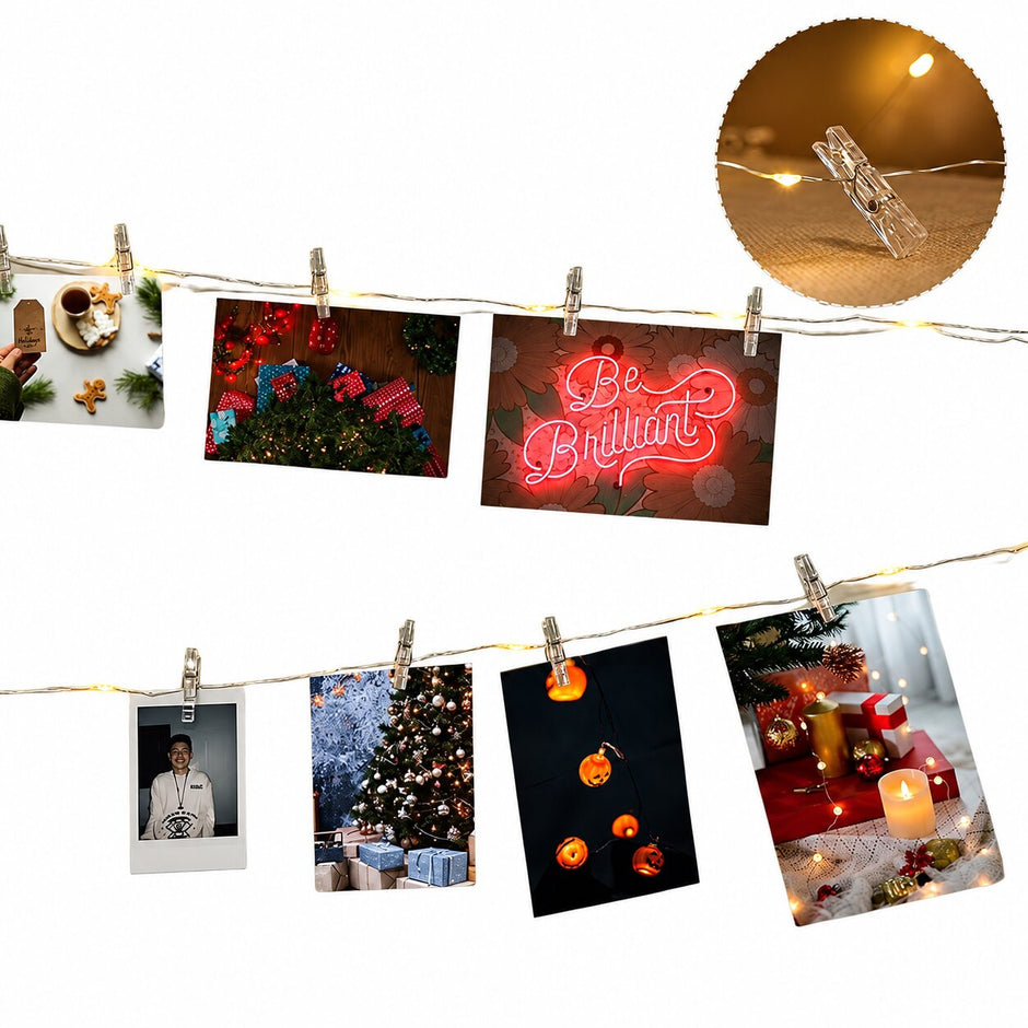 Guirlandes d’Intérieur LED avec Clips Photo