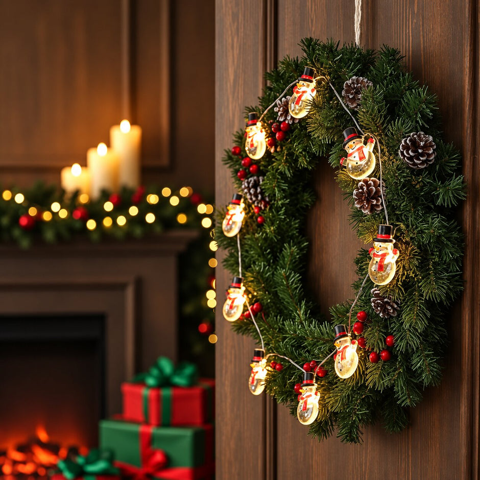 Guirlandes de Noël LED Bonhomme de Neige