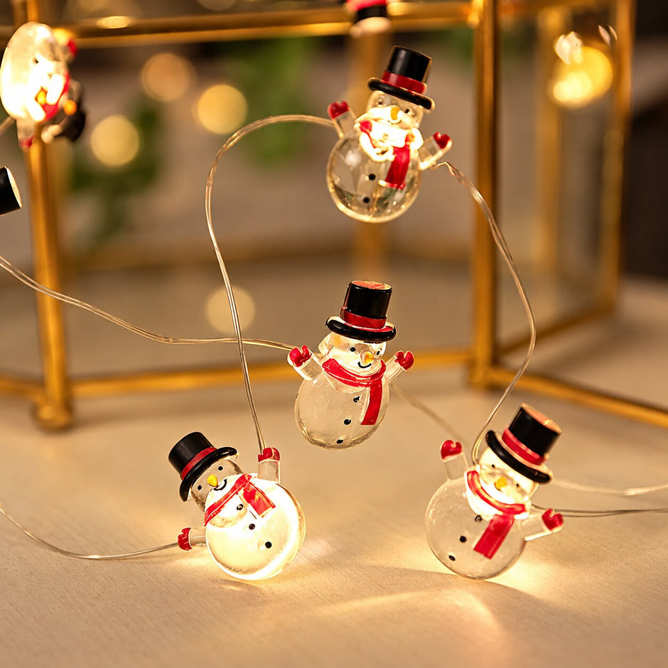 Guirlandes de Noël LED Bonhomme de Neige