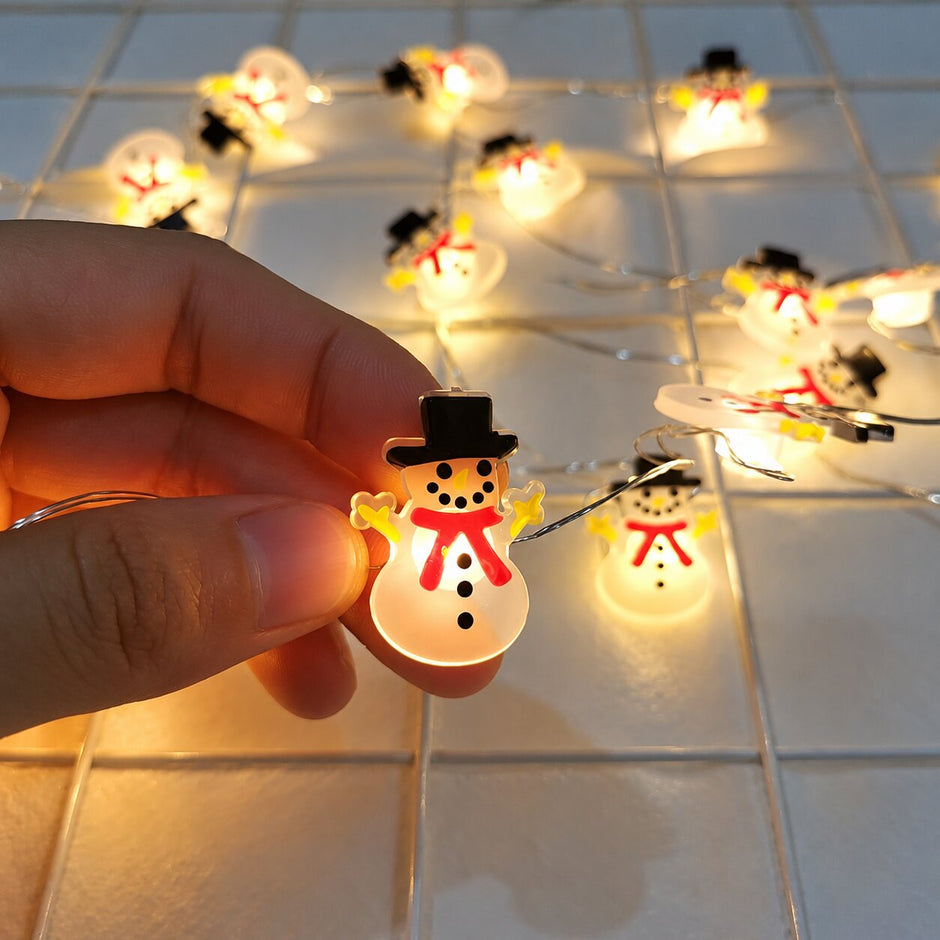 Guirlandes de Noël LED Bonhomme de Neige