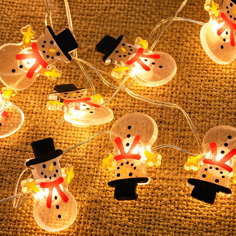 Guirlandes de Noël LED Bonhomme de Neige