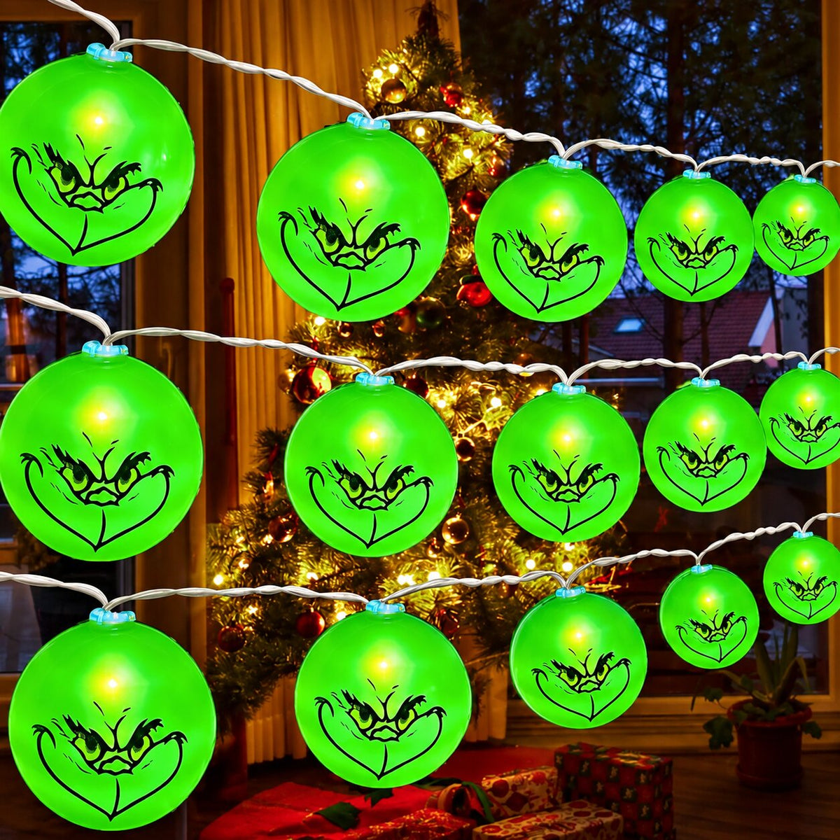 Guirlandes de Noël LED Grinch