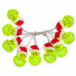Guirlandes de Noël LED Grinch avec Chapeau Rouge