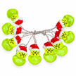 Guirlandes de Noël LED Grinch avec Chapeau Rouge