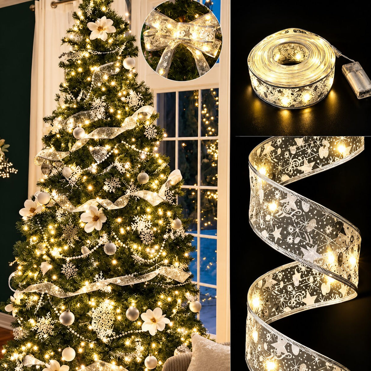 Guirlandes de Noël en Ruban LED