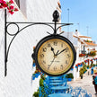 Horloge Murale Double Face Style Station Rétro