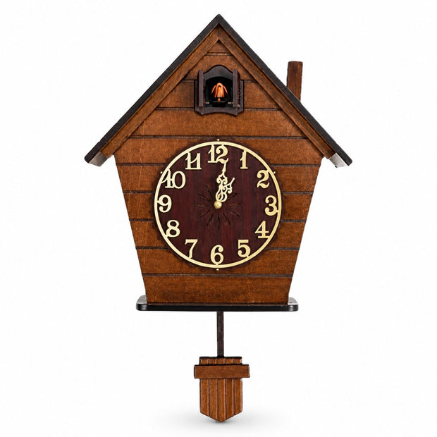 Horloge Coucou Murale Minimaliste en Bois
