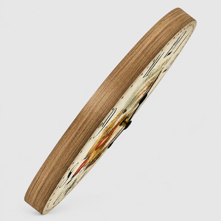 Horloge En Bois Décorative Avec Illustration Cuisine Méditerranéenne