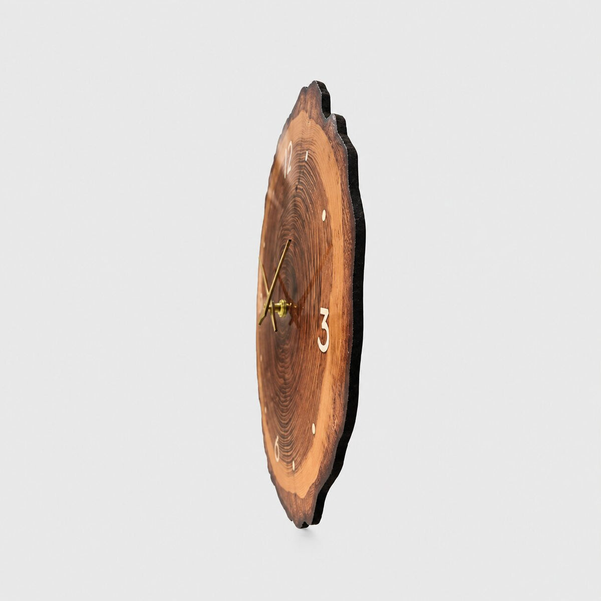 Horloge En Bois Murale Avec Effet Tranche De Bois Naturel