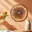 Horloge En Bois Murale Avec Effet Tranche De Bois Naturel
