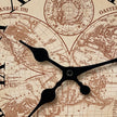 Horloge Monde En Bois Avec Design Carte Géographique Vintage