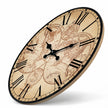 Horloge Monde En Bois Avec Design Carte Géographique Vintage